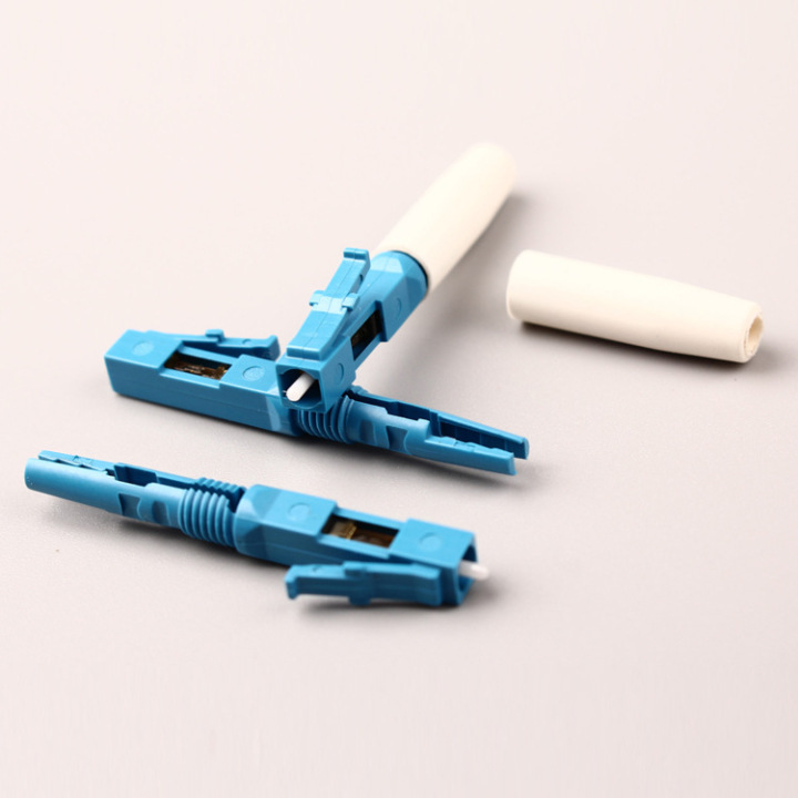 GPON Single mode simplex LC UPC Fast Installable Optical Connector For 0.9,2.0,3.0mm Cable 
