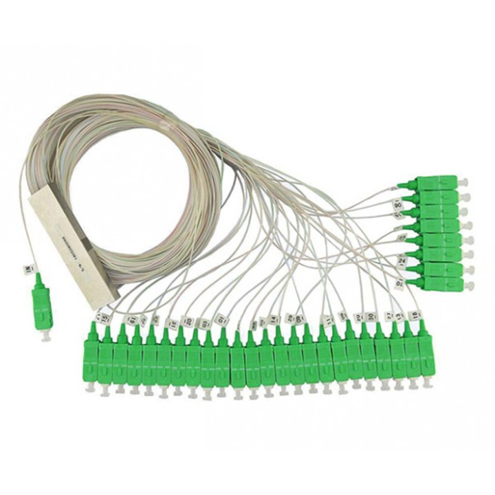 1x32 SC/APC Connector Steel Tube Type PLC Splitter optical Fiber FTTH Solution mini plc
