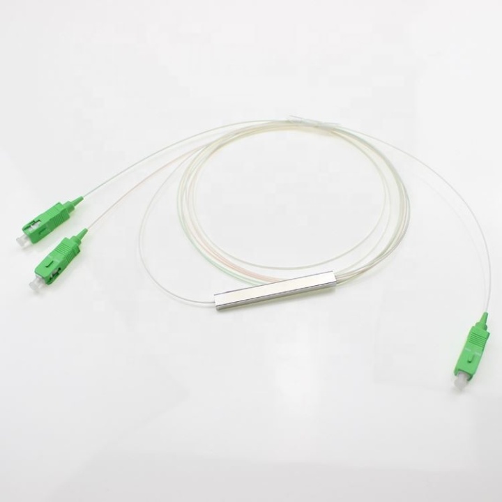 250um Bare Fiber PLC Mini Optical Splitter 1x2 SC APC