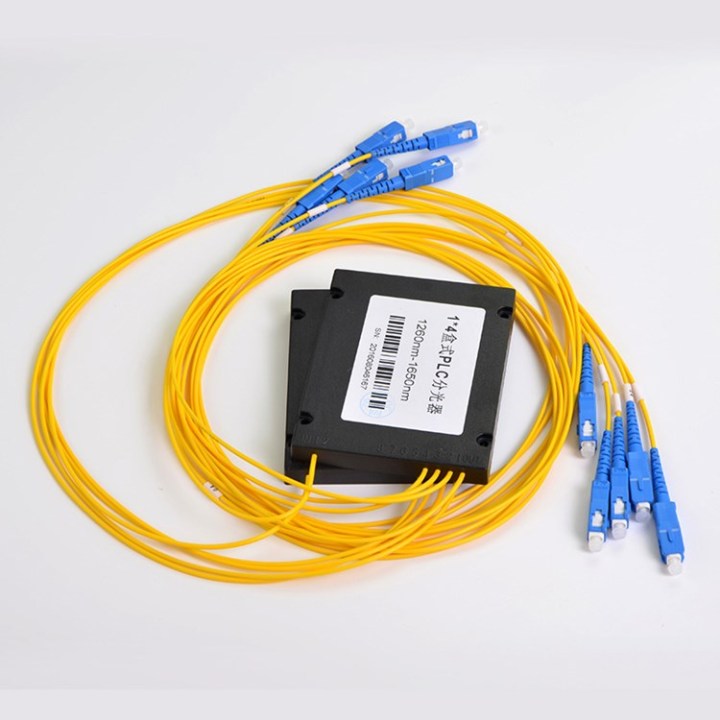 Factory Direct 1260-1650nm 1 Meter SC UPC Splitter 1x4 Cassette