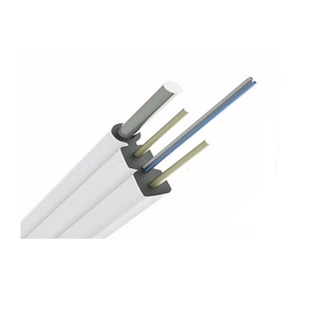 2km/drum Outdoor FTTH Drop Cable GJYXFCH-2B6 2 Core G657A2 LSZH Jacket FRP Strength Member 