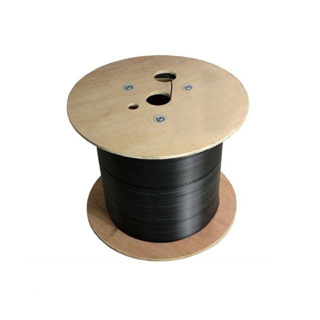 2km/drum Outdoor FTTH Drop Cable GJYXFCH-2B6 2 Core G657A2 LSZH Jacket FRP Strength Member 