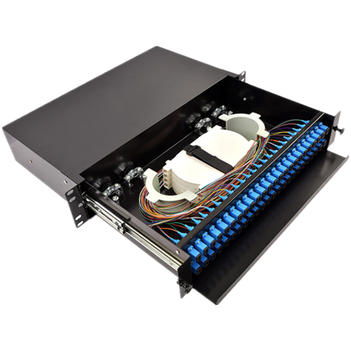 ODF Patchpanel 19in 2U 144 core Tiroirs fibre optique coulissants 