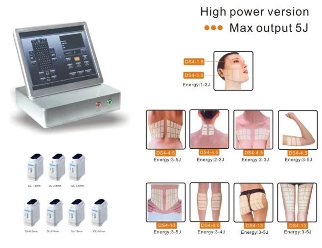 Focused ultrasound  hifu cartridges 3D hifu face lifting beauty device