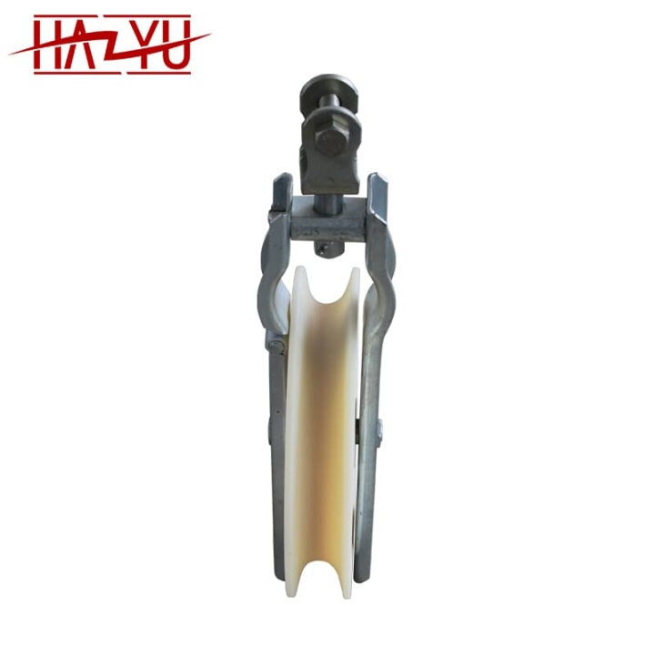Single Wheel Nylon Bundled Conductor Stringing Block Pulley