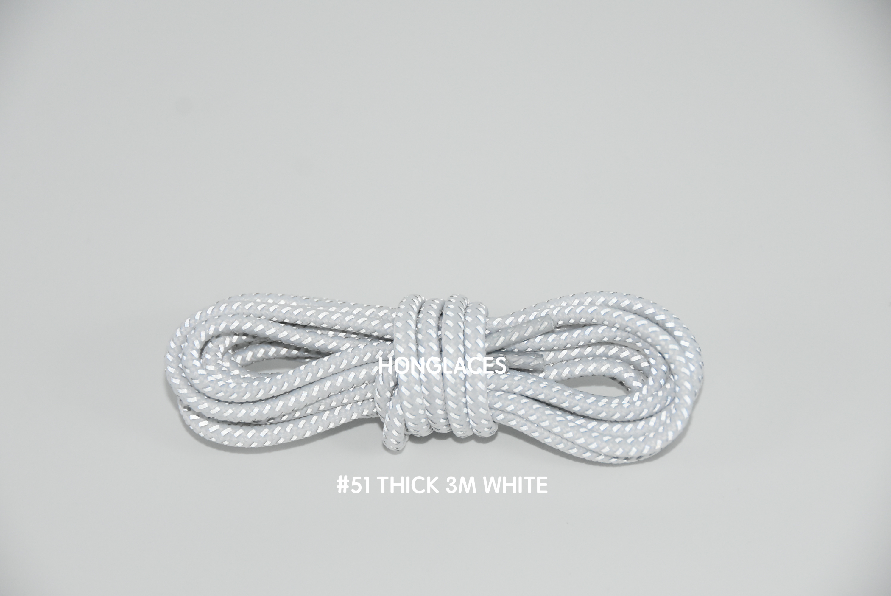 honglaces® Manufacturers Customize Round 51 THICK 3M DOT WHITE