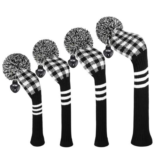 GOLF CLUB COVERS (3-PACK) OFF WHITE/BLACK – tired skateboards