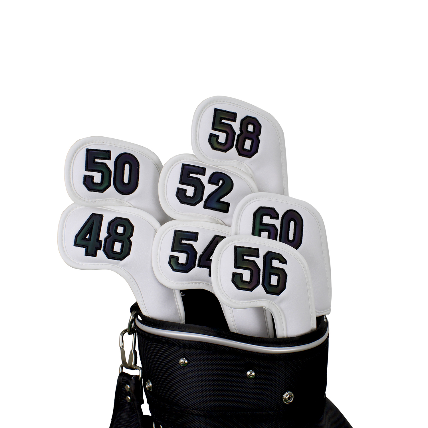 New Magnetic Closure 7 pcs Golf Irons Head Covers Wedges