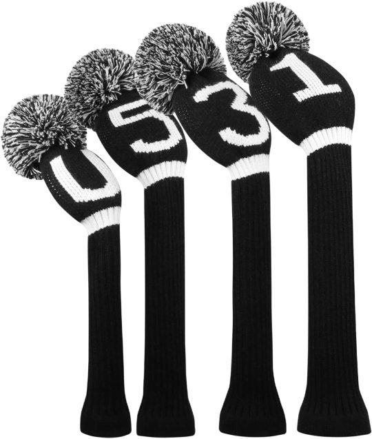 GOLF CLUB COVERS (3-PACK) OFF WHITE/BLACK – tired skateboards