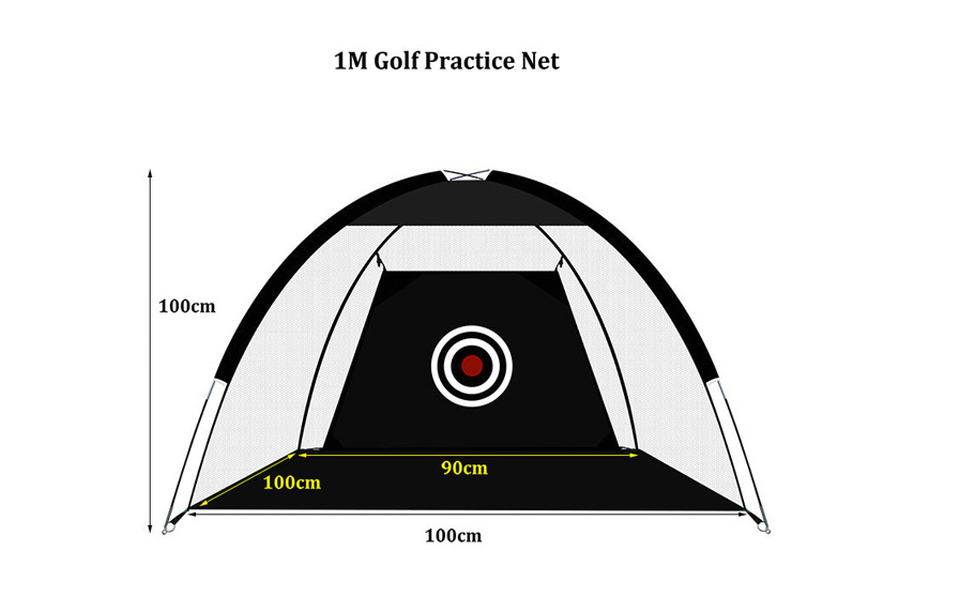 Scott Edward Golf Practice Net Tent, Golf Training Aids, Hitting Cage, Indoor and Outdoor Use.with 3 Practice Balls 