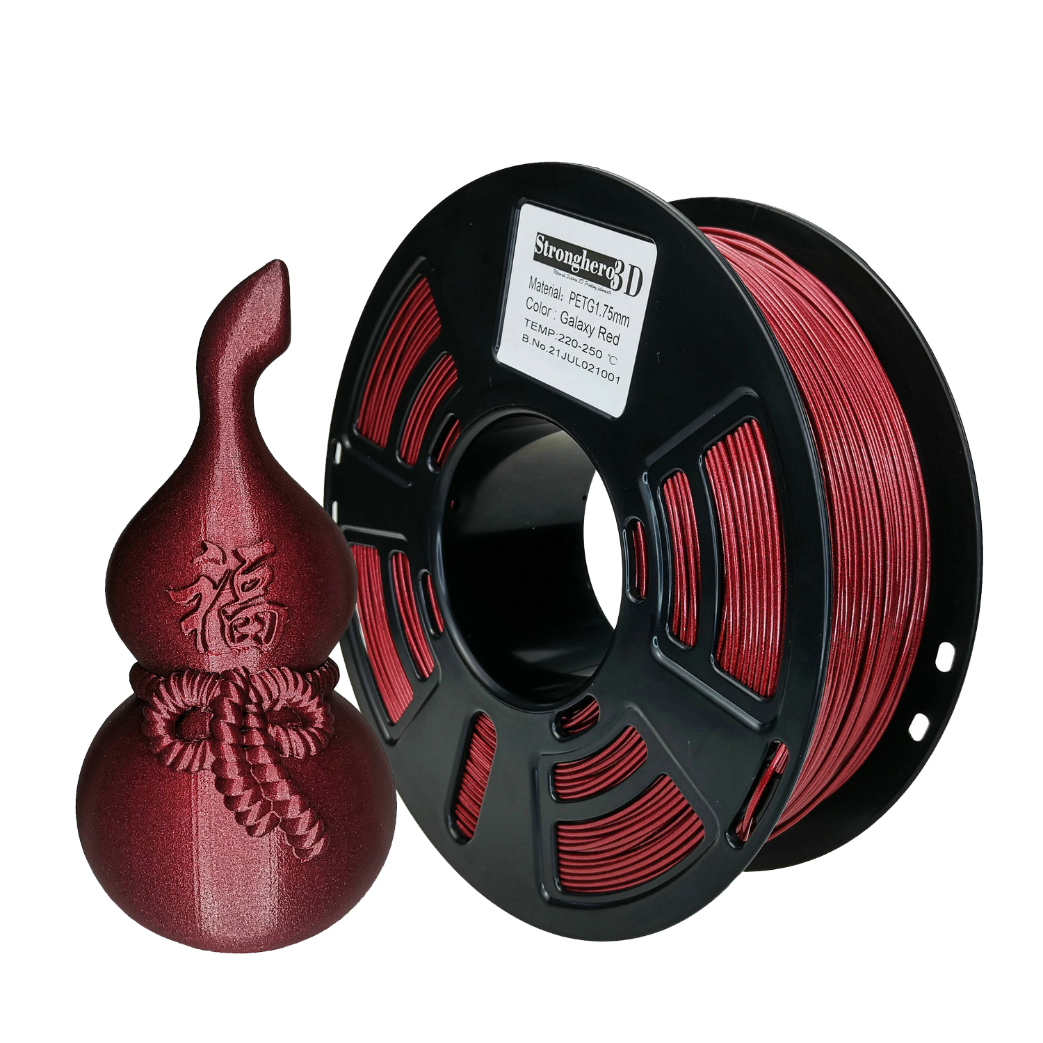 Vertigo Galaxy Stronghero3D PLA PETG 3D Printer filament 1.75mm Net weight  1kg accuracy +/-0.05mm