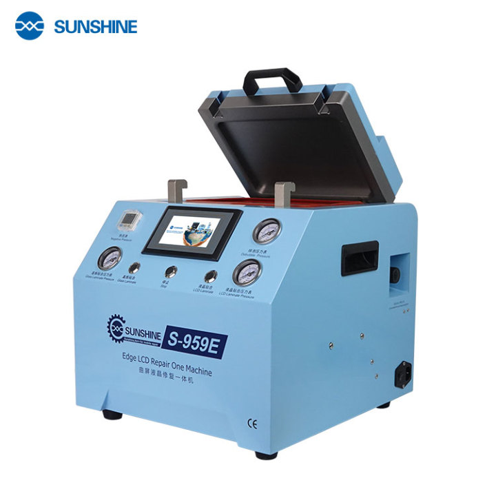 sunshine S-959E Edge LCD Repair One Machine Mute Laminating Debubblers One  Machine Defoaming Air Compressor