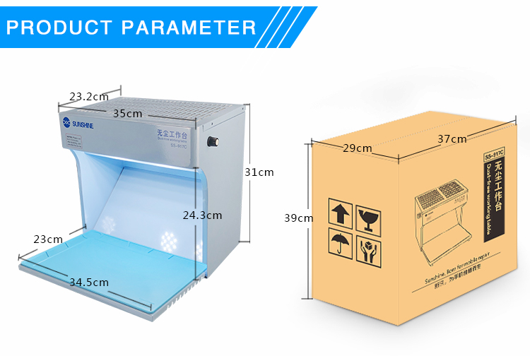 SUNSHINE SS-917C Dustless Worktable Hight Precision Dust Free Workbench (Upgraded Filter Element) SUNSHINE SS-917C Dustless Worktable Hight Precision Dust Free Workbench (Upgraded Filter Element)  