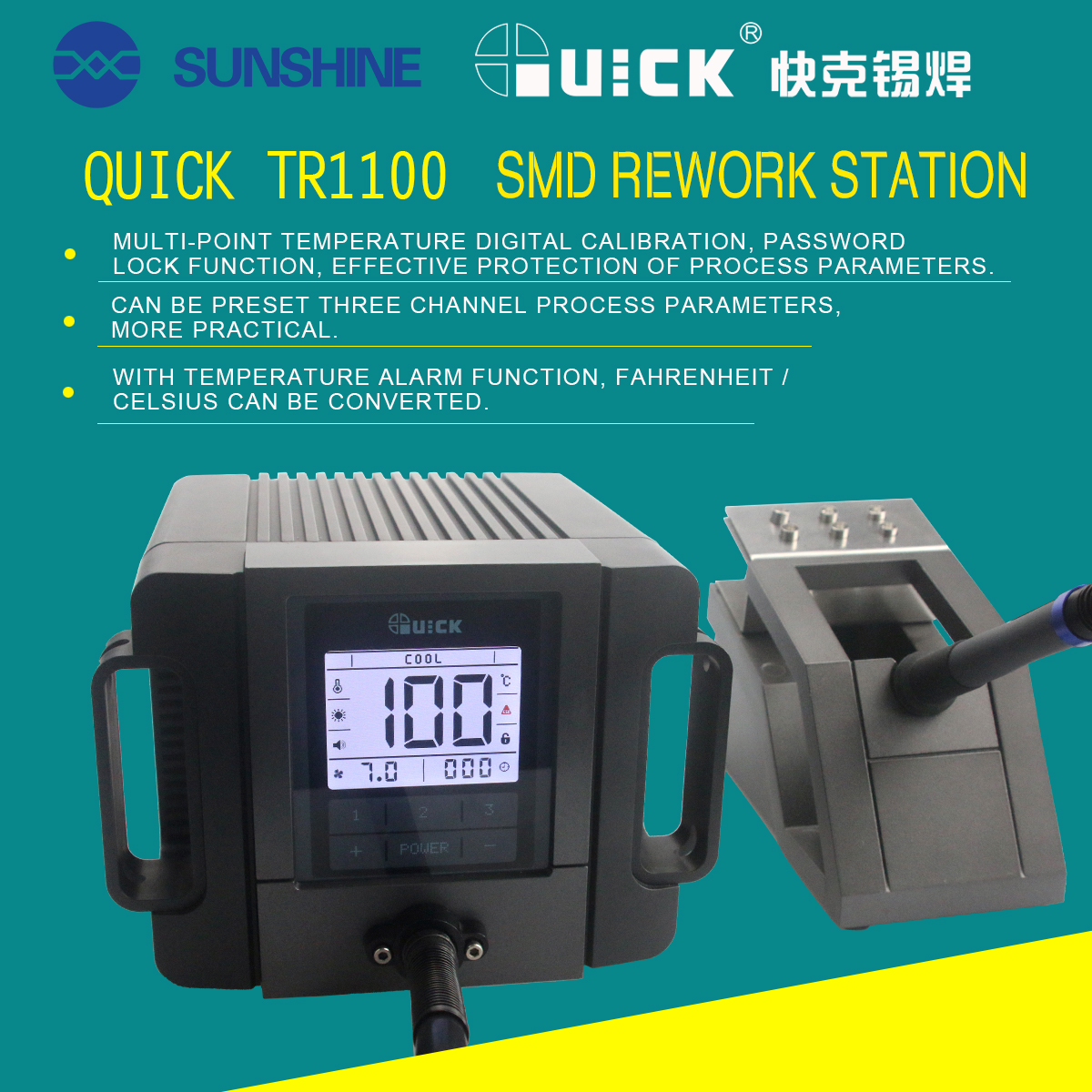 QUICK TR1100 Rework Station 200W  110V/220V QUICK TR1100 Rework Station 200W  