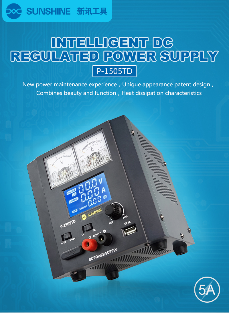 SUNSHINE P-1505TD Intelligent DC Stabilized Power Supply sunshine P-1505TD Intelligent DC Stabilized Power Supply