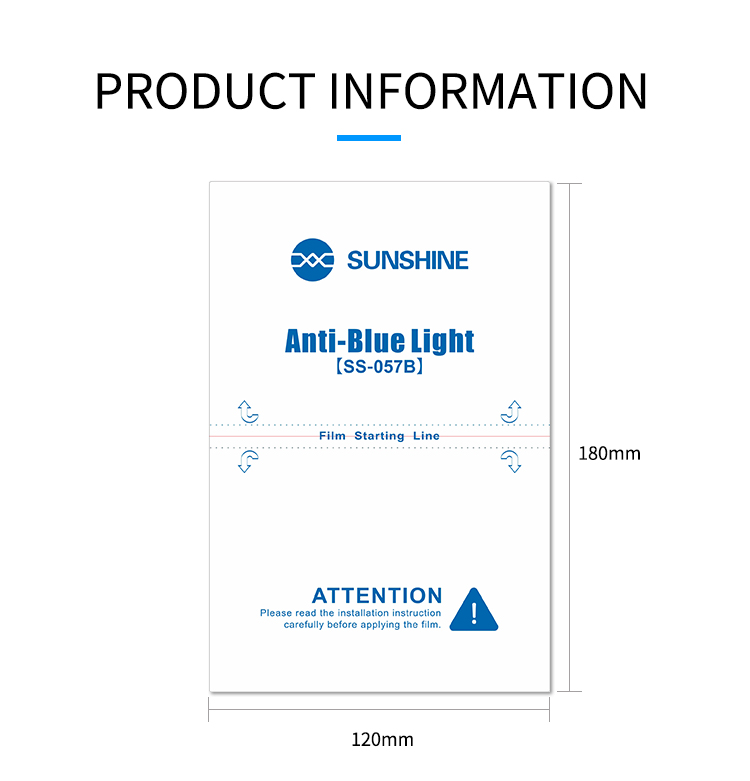 SUNSHINE SS-057B Anti-blue light imported hydrogel 50PCS/BOX sunshine SS-057B Anti-blue light imported hydrogel 890C Cutting Mahine Stickers 
