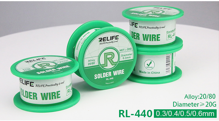 RELIFE RL-440 Soldering Wire 0.3MM 0.4MM 0.5MM 0.6MM 40G relife RL-440 Soldering Wire 0.3MM 0.4MM 0.5MM 0.6MM 40G