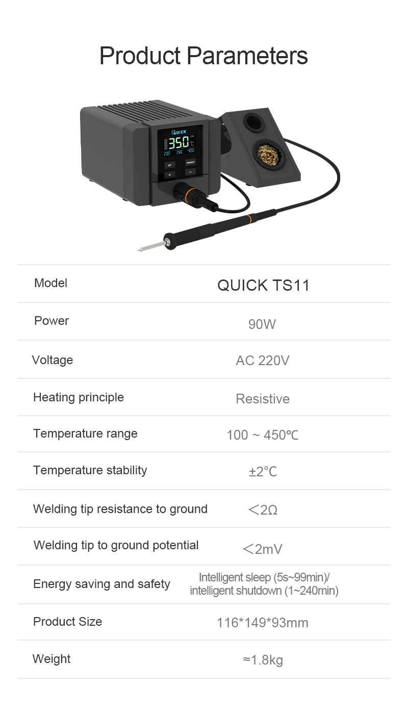 QUICK TS11 Smart precision soldering station 