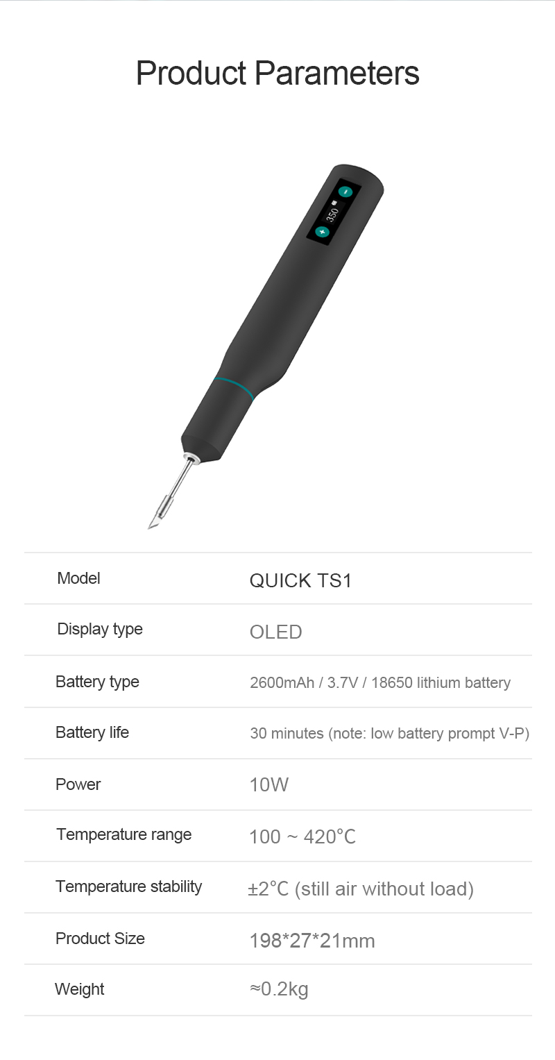 QUICK TS1 Smart portable soldering iron 
