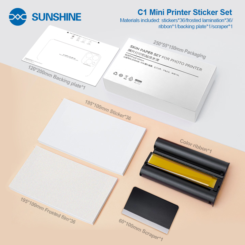 Sticker set for SUNSHINE C1 MINI mobile phone color film printer/36pcs Sticker set for SUNSHINE C1 MINI mobile phone color film printer/36pcs