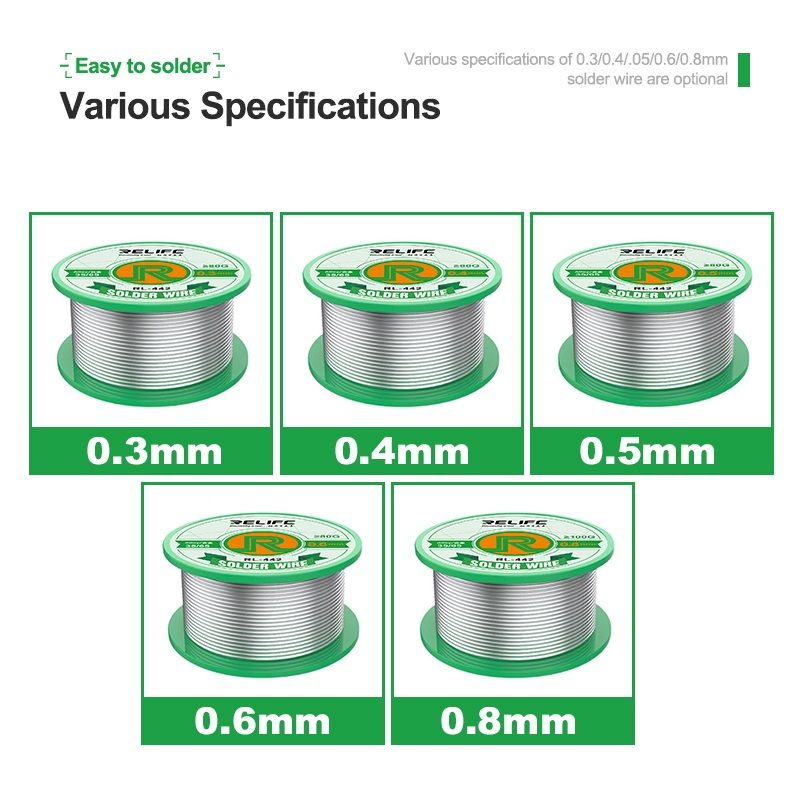 RELIFE RL-441 RL-442 Soldering Wire 0.3MM 0.4MM 0.5MM 0.6MM relife RL-441 RL-442 Soldering Wire 0.3MM 0.4MM 0.5MM 0.6MM