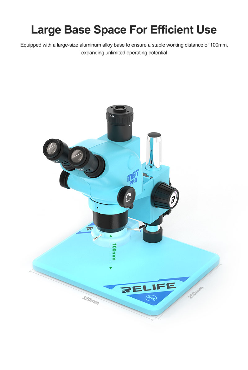 RELIFE RL-M6T Pro-B11 Trinocular HD stereo microscope 6.5~65x continuous zoom RELIFE RL-M6T Pro-B11 Trinocular HD stereo microscope 6.5~65x 