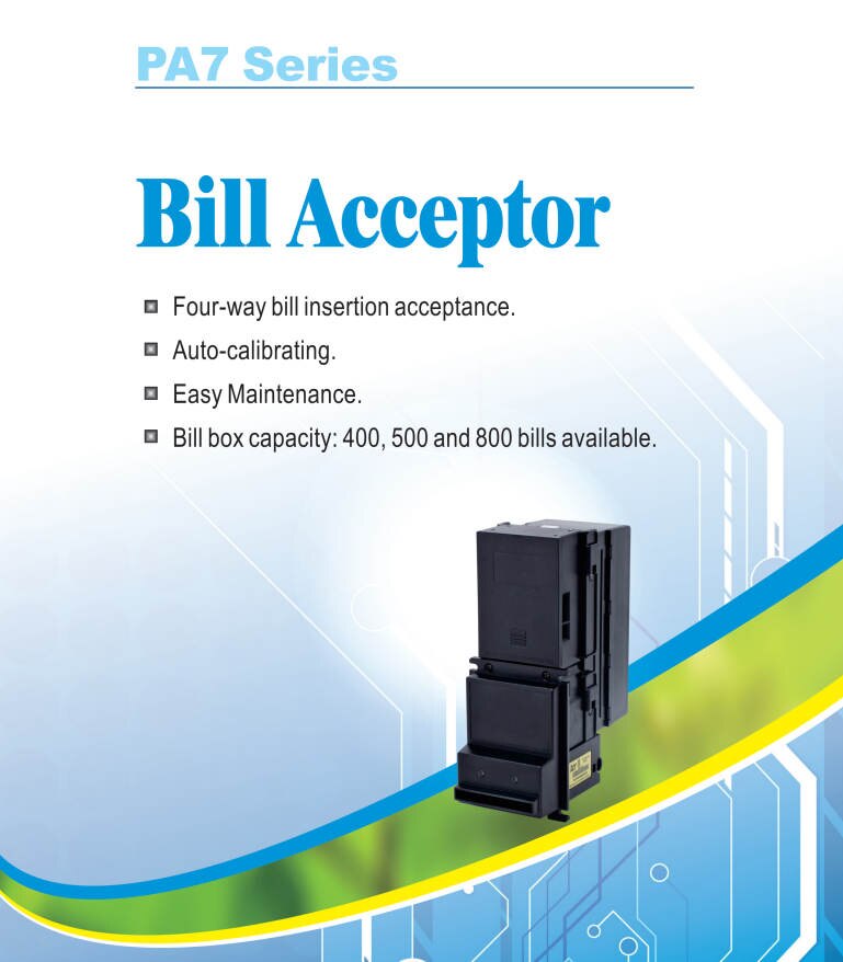 Fish Game Machine Accessories Four-Way Bill Insertion Acceptance Auto-Calibrating Easy Maintenance ICT PA7 Bill Acceptor Fish Game Machine Accessories Four-Way Bill Insertion Acceptance Auto-Calibrating Easy Maintenance ICT PA7 Bill Acceptor fish game machine accessories